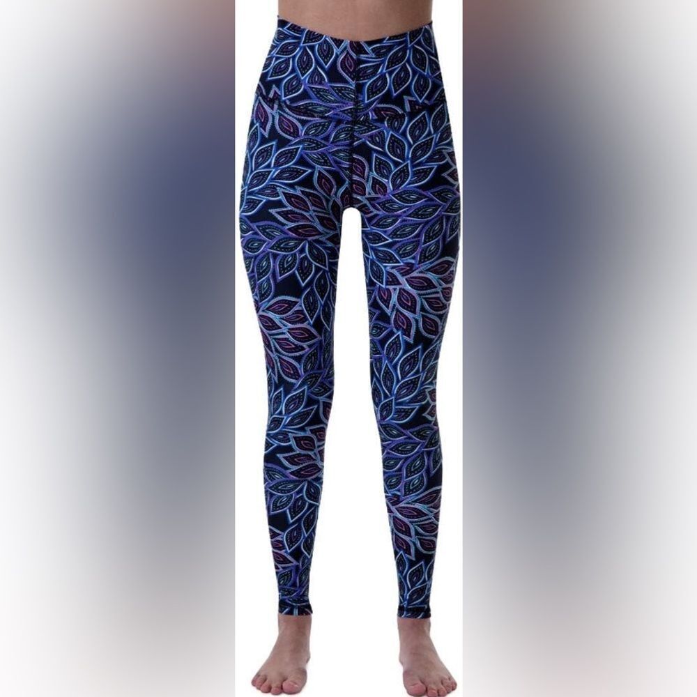 BLACKSTRAP Sunrise Baselayer Pant Dainty Flowers Print Pull-On Leggings. Medium.